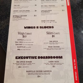 The Office Delray - Happy hour food menu - Gastropubs Near Me - Delray Beach, Florida