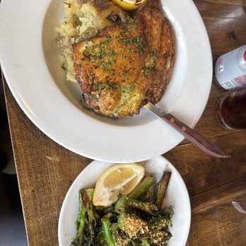 Bistro 23 - Brick chicken and broccolini - New American Near Me - Portland, Oregon