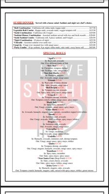 Menu photo 6 I Love Sushi Santa Cruz, CA Menu photo 6 I Love Sushi Santa Cruz, CA