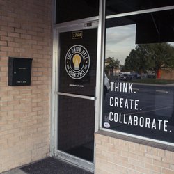 Front door with logo
