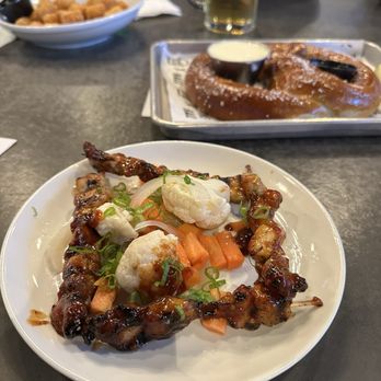Moss Bay Hall - Grilled chicken skewers 3/5 - Comfort Food Near Me - Kirkland, Washington Moss Bay Hall - Grilled chicken skewers 3/5 - Comfort Food Near Me - Kirkland, Washington