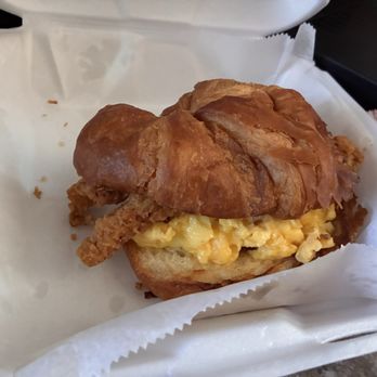 Liz's Where Y'at Diner - Fried chicken breakfast sandwich - Breakfast & Brunch Near Me - Mandeville, Louisiana Liz's Where Y'at Diner - Fried chicken breakfast sandwich - Breakfast & Brunch Near Me - Mandeville, Louisiana