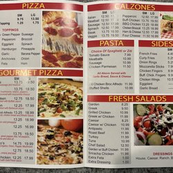 Nick's & Angelo Pizza Place - Menu