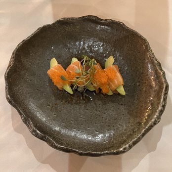 Kisaku Sushi - Salmon with crab - IG @bougiefoodieboi - Sushi Bars Near Me - Seattle, Washington