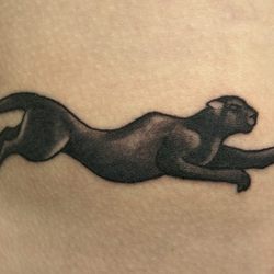 Mutiny Tattoo & Piercing - Panther tattoo on hip