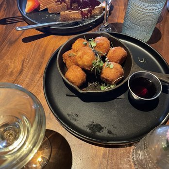 Julep Cast Iron Kitchen + Drink - Corn Fritters - yummy!! - New American Near Me - Brea, California
