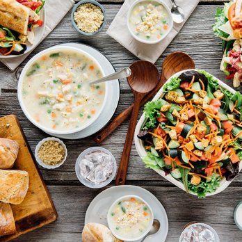 Zoup! Eatery - a table full of food - Soup Near Me - Grand Rapids, Michigan Zoup! Eatery - a table full of food - Soup Near Me - Grand Rapids, Michigan