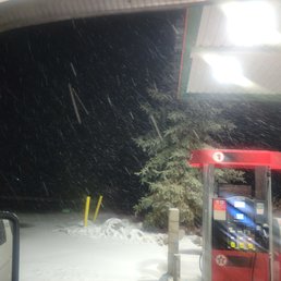Snow storm and gas