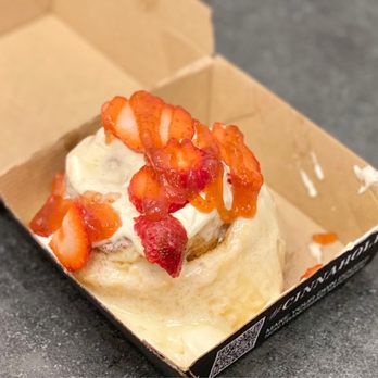 Cinnaholic - Customized (cream cheese + strawberry jam + strawberry ) - Bakeries Near Me - Gaithersburg, Maryland