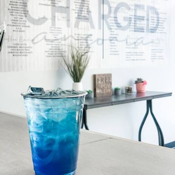 Charged Ansonia  -  blue drink on a counter - Juice Bars & Smoothies Near Me - Ansonia, Connecticut