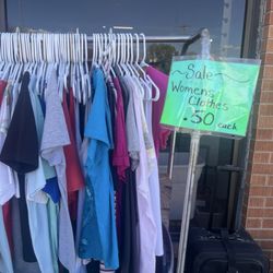 New Life Thrift Store - Sale out front!