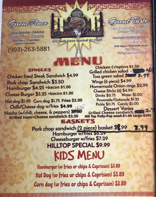 Menu photo 1 Soul Palace Marshall, TX