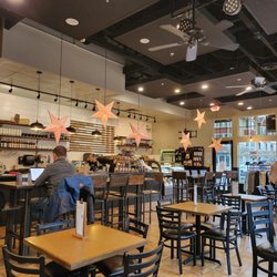 Davenport Coffee - Gourmet Coffee, Taproom & Wine - Inside the coffee shop - ample seating space both high and low table tops
