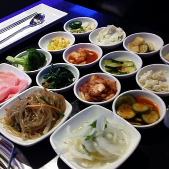 Mr BBQ - The set up and side dishes. - Korean Near Me - Fullerton, California Mr BBQ - The set up and side dishes. - Korean Near Me - Fullerton, California