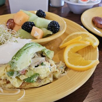 Four Sisters Cafe - Vegg Head Omelette with a side of half an order of Portuguese Sausage $4.75 - Breakfast & Brunch Near Me - Roseville, California Four Sisters Cafe - Vegg Head Omelette with a side of half an order of Portuguese Sausage $4.75 - Breakfast & Brunch Near Me - Roseville, California