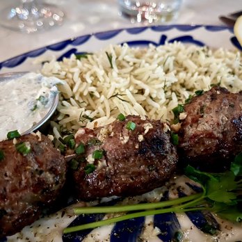 Aba - Lamb & Beef Kefta Kebab - absolutely delicious. The rice by itself is fantastic. - Mediterranean Near Me - Chicago, Illinois