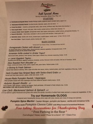 Menu photo 6 Andies Restaurant Chicago, IL