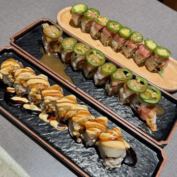 Seven Sushi & Robata - Rolls: OMG, Seven, Toro Jalapeno - Sushi Bars Near Me - Houston, Texas Seven Sushi & Robata - Rolls: OMG, Seven, Toro Jalapeno - Sushi Bars Near Me - Houston, Texas
