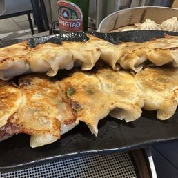 Pan Fried Shrimp Pot Stickers was very crispy and yummy Pan Fried Shrimp Pot Stickers was very crispy and yummy