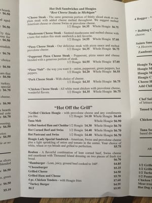 Menu photo 2 The Hoagie Man Deli Adrian, MI