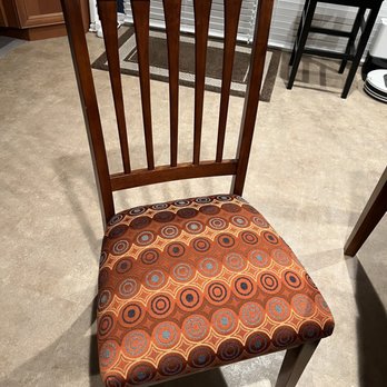 D S Custom Design & Upholstery - It matches the wood, the room, and gives our whole dining room a refreshing new look for the next 20yrs! - Furniture Reupholstery Near Me - Schaumburg, Illinois D S Custom Design & Upholstery - It matches the wood, the room, and gives our whole dining room a refreshing new look for the next 20yrs! - Furniture Reupholstery Near Me - Schaumburg, Illinois