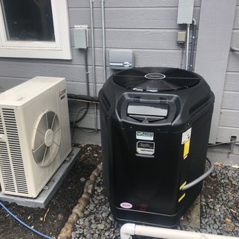 Cozy Home Services - Heat pump pool heater with Mitsubishi inverter heat pump part of an electrification project - Heating & Air Conditioning/HVAC Near Me - Vacaville, California Cozy Home Services - Heat pump pool heater with Mitsubishi inverter heat pump part of an electrification project - Heating & Air Conditioning/HVAC Near Me - Vacaville, California