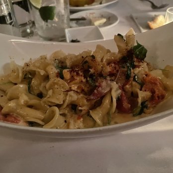 The Frisky Oyster - Lobster pasta @ The Frisky Oyster - New American Near Me - Greenport, New York