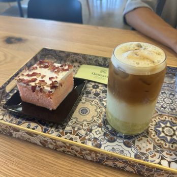 Qamaria Yemeni Coffee - Rose milk cake. Pistachio latte - Coffee & Tea Near Me - Pleasanton, California Qamaria Yemeni Coffee - Rose milk cake. Pistachio latte - Coffee & Tea Near Me - Pleasanton, California