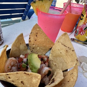 Paradise Beach - Kept the drinks and ceviche with fresh chips coming! - Mexican Near Me - Cozumel, ROO