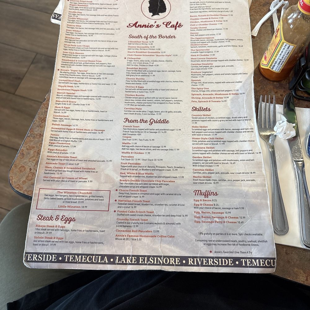 Annie's Cafe - Temecula - Breakfast menu - Breakfast & Brunch Near Me - Temecula, California Annie's Cafe - Temecula - Breakfast menu - Breakfast & Brunch Near Me - Temecula, California