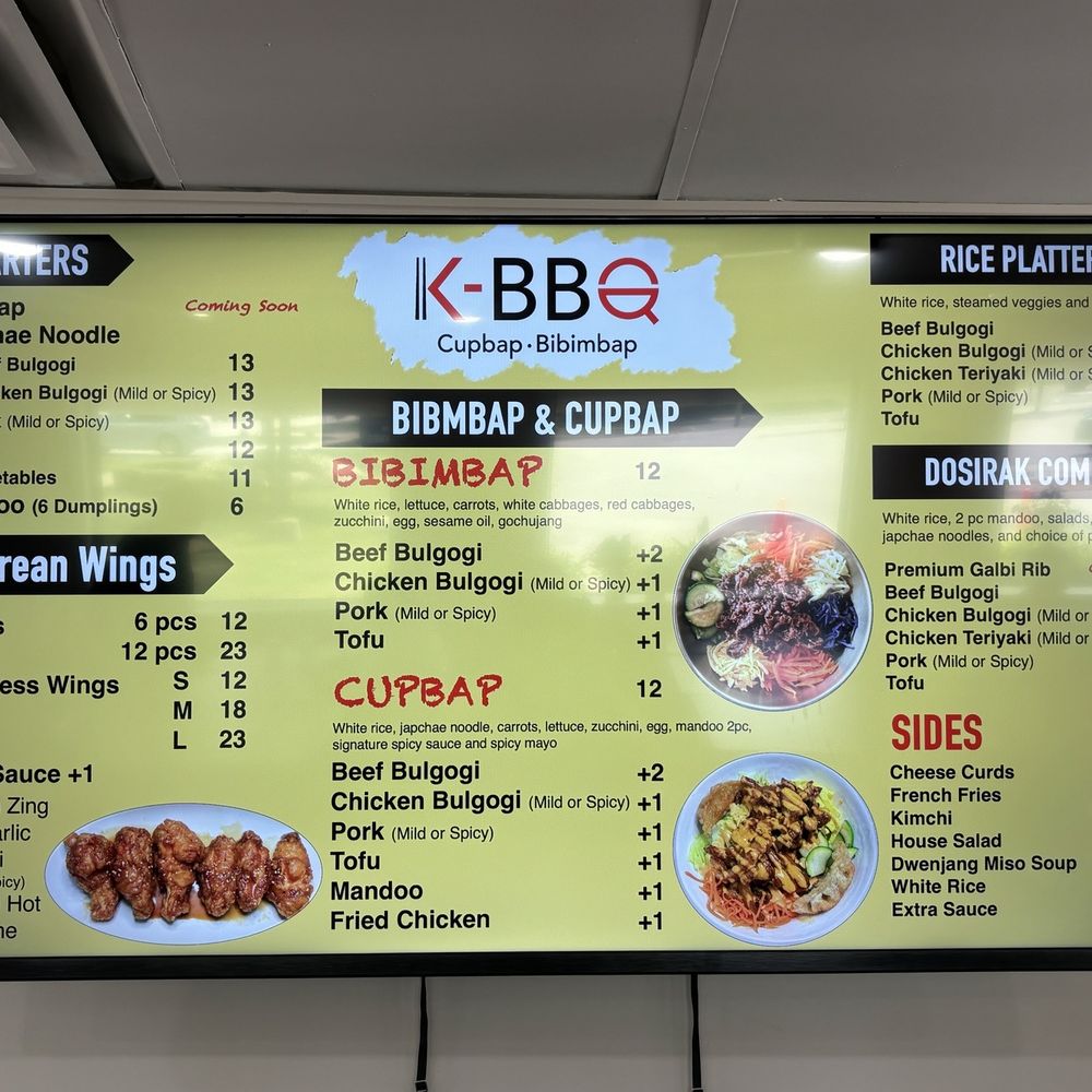 K-BBQ - Menu - Korean Near Me - Canton, Michigan