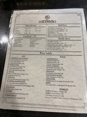 Menu photo 2 Le Sémaphore Dorval, QC Menu photo 2 Le Sémaphore Dorval, QC