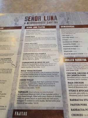 Menu photo 1 Señor Luna New Berlin, WI Menu photo 1 Señor Luna New Berlin, WI