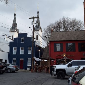White Rabbit Gastropub - The outside. Red brick building on right is the White Rabbit - Gastropubs Near Me - Frederick, Maryland White Rabbit Gastropub - The outside. Red brick building on right is the White Rabbit - Gastropubs Near Me - Frederick, Maryland