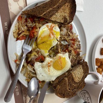 The Cracked Egg - a plate of food on a table - New American Near Me - Wiscasset, Maine