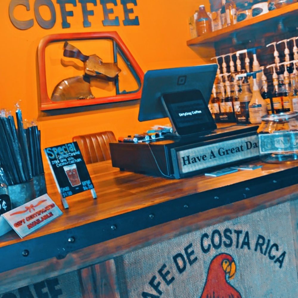 Dirty Dog Coffee - a coffee shop counter with a sign on it - Coffee & Tea Near Me - Drexel, North Carolina Dirty Dog Coffee - a coffee shop counter with a sign on it - Coffee & Tea Near Me - Drexel, North Carolina
