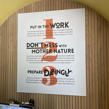 Junbi Matcha & Tea - Ordering kiosk and message - Bubble Tea Near Me - San Francisco, California