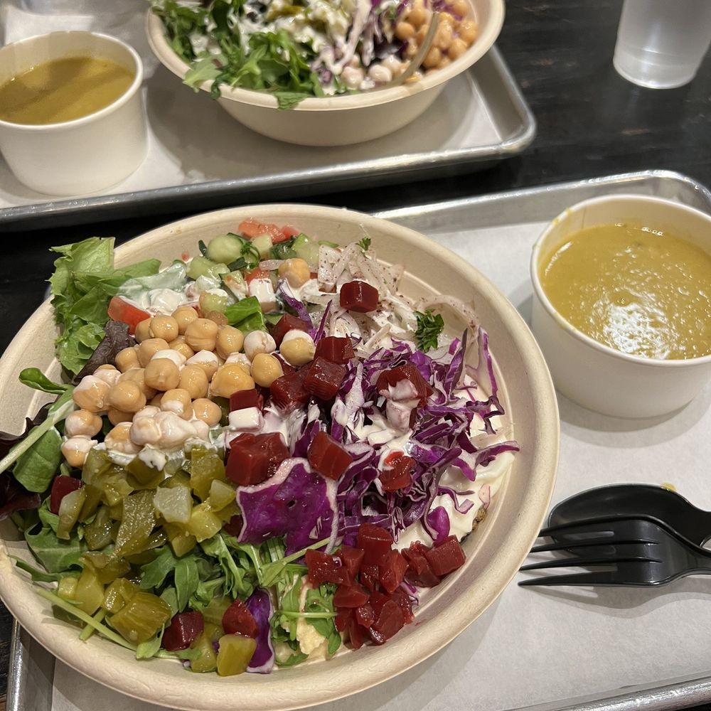 SAJJ Mediterranean - Chicken Shawafel Salad Bowl - Mediterranean Near Me - San Francisco, California SAJJ Mediterranean - Chicken Shawafel Salad Bowl - Mediterranean Near Me - San Francisco, California
