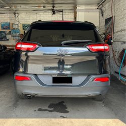Ocean View Auto Detail - After (black bumper and reflective shiny paint finish)