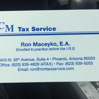 RCM Tax Service - NW of 35th Ave. and Greenway Rd. - Tax Services Near Me - Phoenix, Arizona RCM Tax Service - NW of 35th Ave. and Greenway Rd. - Tax Services Near Me - Phoenix, Arizona