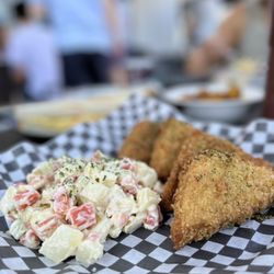 Good Catch Cafe - Shrimp Toast With Potatoe Salad