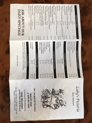 Menu photo 4 Laby's Pizzeria Fishkill, NY