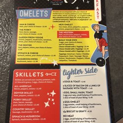 The Bowling Alley - Breakfast menu