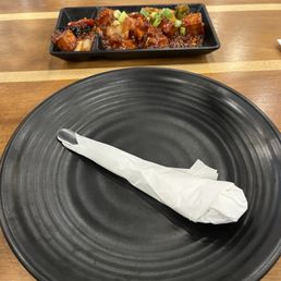 Paneer and plate Paneer and plate