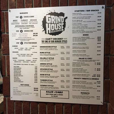 Menu photo 1 Grindhouse Killer Burgers Athens, GA