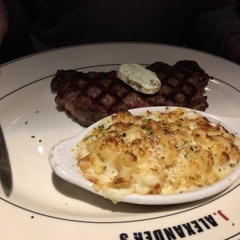 J. Alexander's Restaurant - Kansas City strip with mac & cheese - American Near Me - Overland Park, Kansas J. Alexander's Restaurant - Kansas City strip with mac & cheese - American Near Me - Overland Park, Kansas