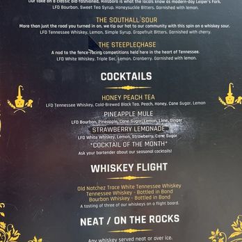 Leiper's Fork Distillery - Menu - Distilleries Near Me - Franklin, Tennessee Leiper's Fork Distillery - Menu - Distilleries Near Me - Franklin, Tennessee