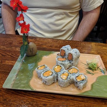 Kobe Sushi Hibachi - Shrimp tempura roll and spicy tuna roll - Japanese Near Me - Madison, Alabama Kobe Sushi Hibachi - Shrimp tempura roll and spicy tuna roll - Japanese Near Me - Madison, Alabama