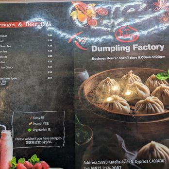 Juicy Dumpling Factory - Front of menu - Chinese Near Me - Cypress, California