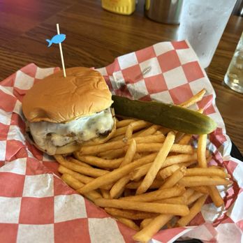 Bill's Bait Shop - Double cheeseburger with beef tallow fries - Fish & Chips Near Me - Minneapolis, Minnesota Bill's Bait Shop - Double cheeseburger with beef tallow fries - Fish & Chips Near Me - Minneapolis, Minnesota